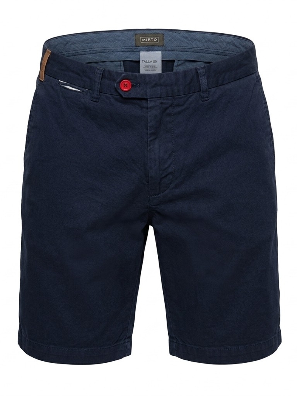 Mirto Men's Navy Blue‎ Flat Front Chino Shorts Size IT/EU 50 US 34/36